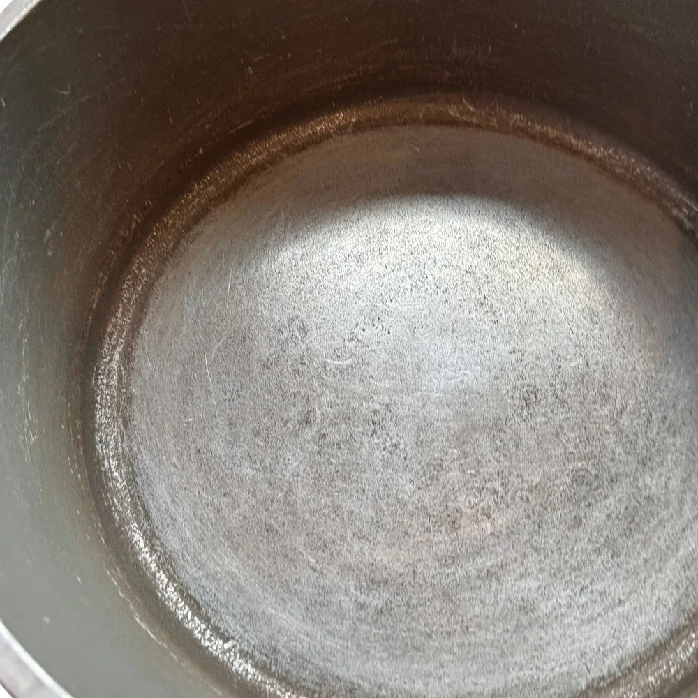 Vintage Club Cast Aluminum Dutch Oven‎ Pot with Lid Harvest Gold Tan Wood Knob